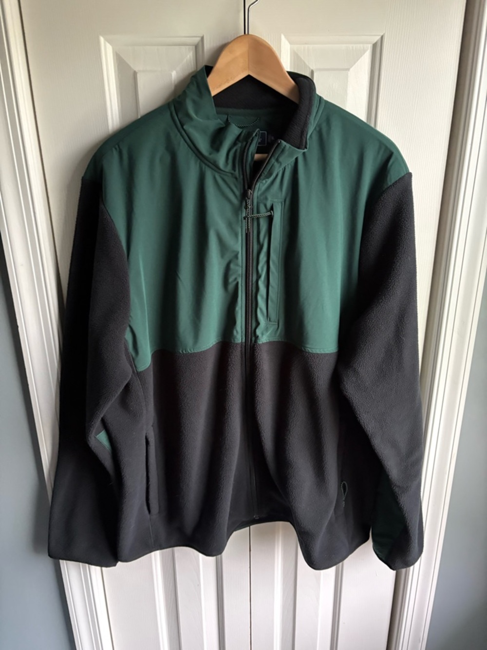 Vineyard Vines Mens Black/Green Harbor Fleece Full Zip Jacket Size XL